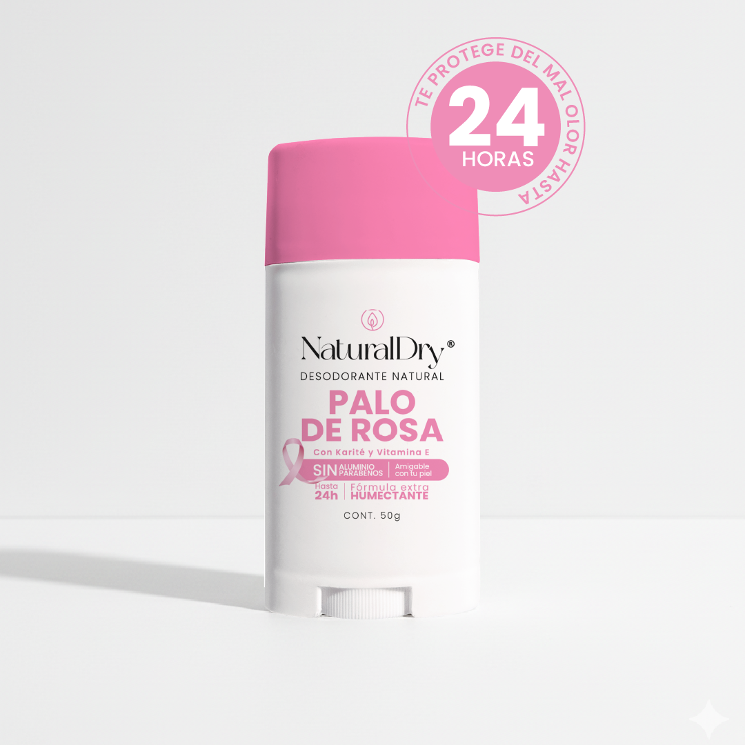 1 Desodorante natural en barra - Artesanal - Palo de Rosa- NaturalDry®