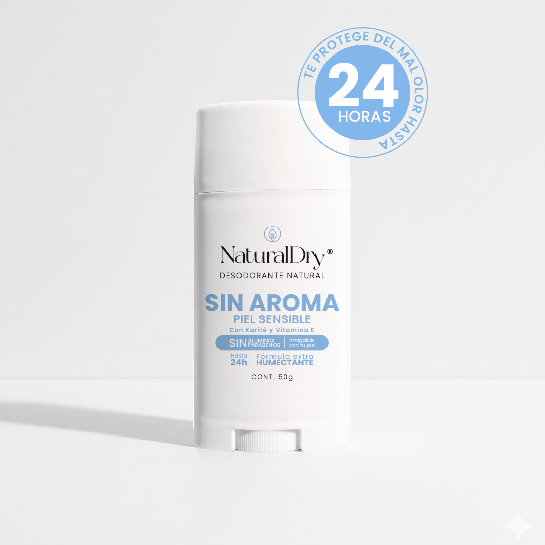 Desodorante natural corporal en barra sin aroma - piel sensible