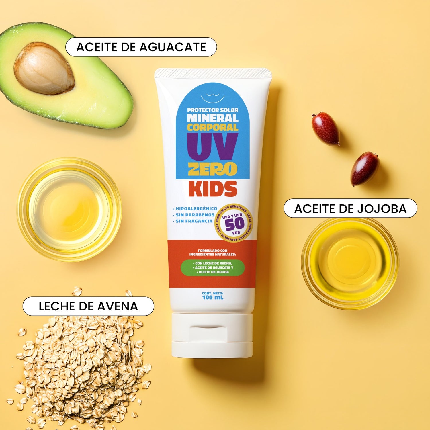 UV Zero kids en crema Protector solar mineral corporal 50 FPS