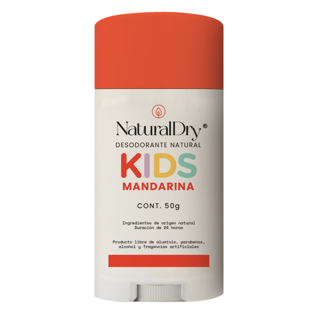 1 Desodorante natural corporal en barra - niños unisex - mandarina