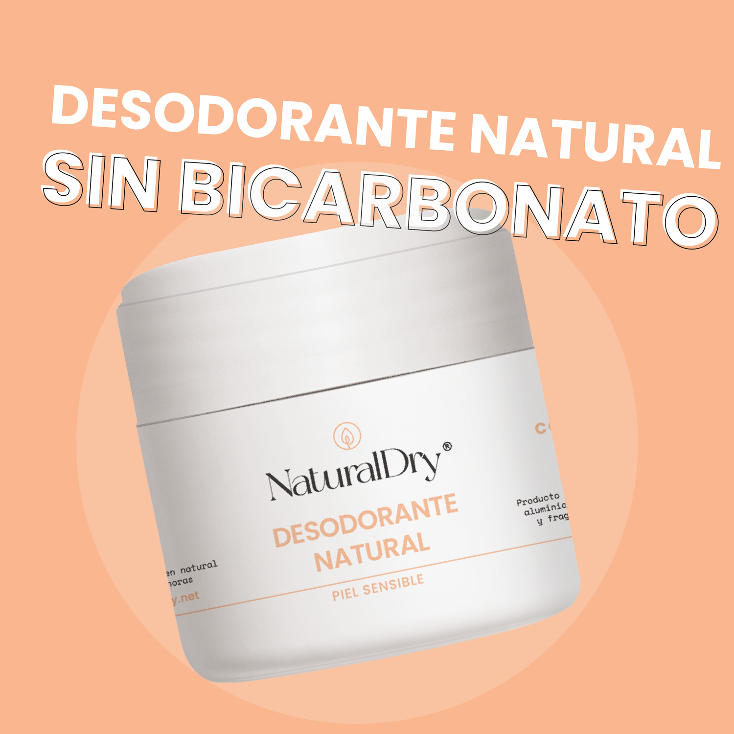 Desodorante natural en crema - limón - sin bicarbonato de sodio