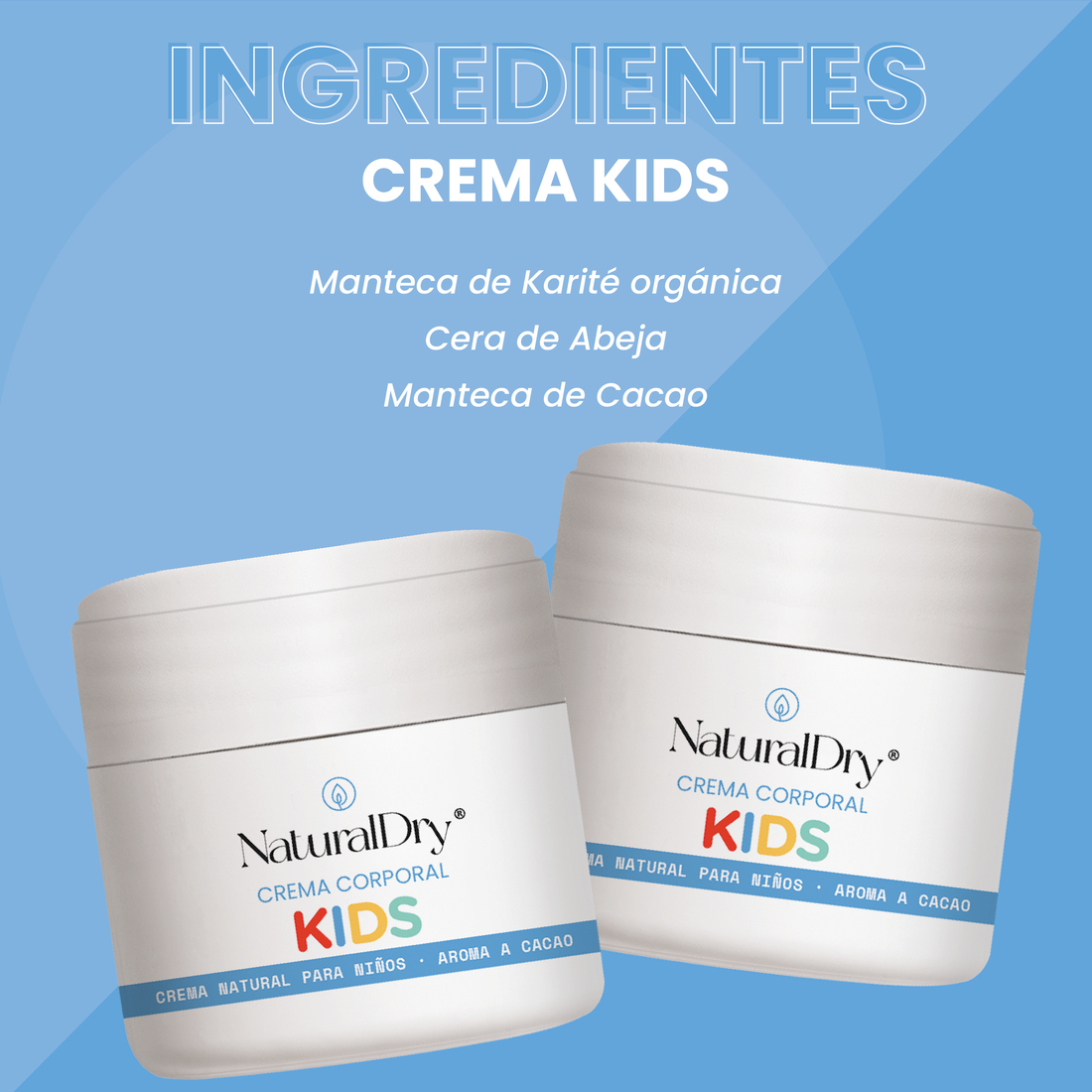 Crema natural corporal para niños