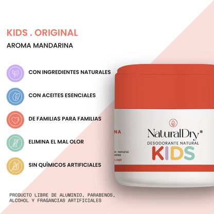 Desodorante natural en crema - kids - mandarina