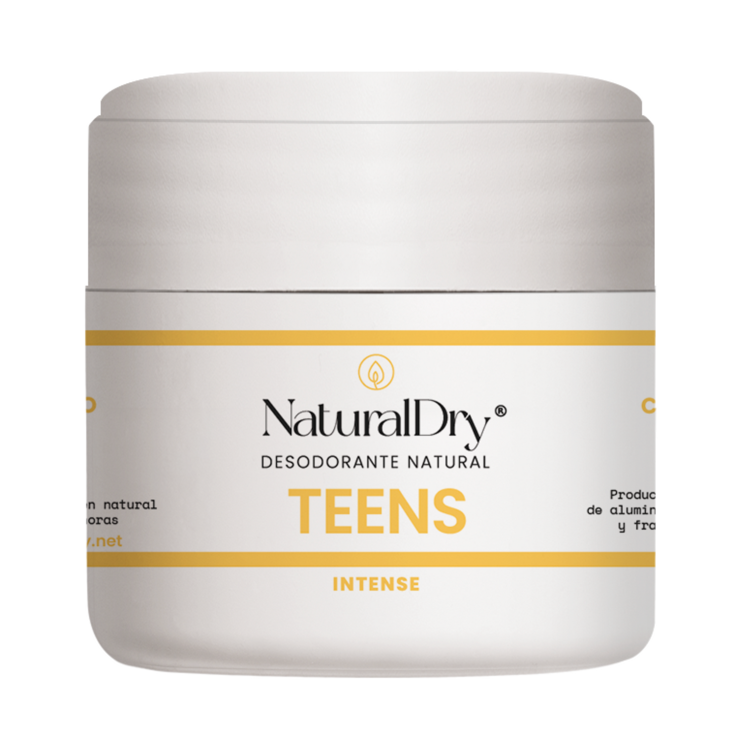 Desodorante natural TEENS INTENSE en crema - Aroma Geranio con Menta