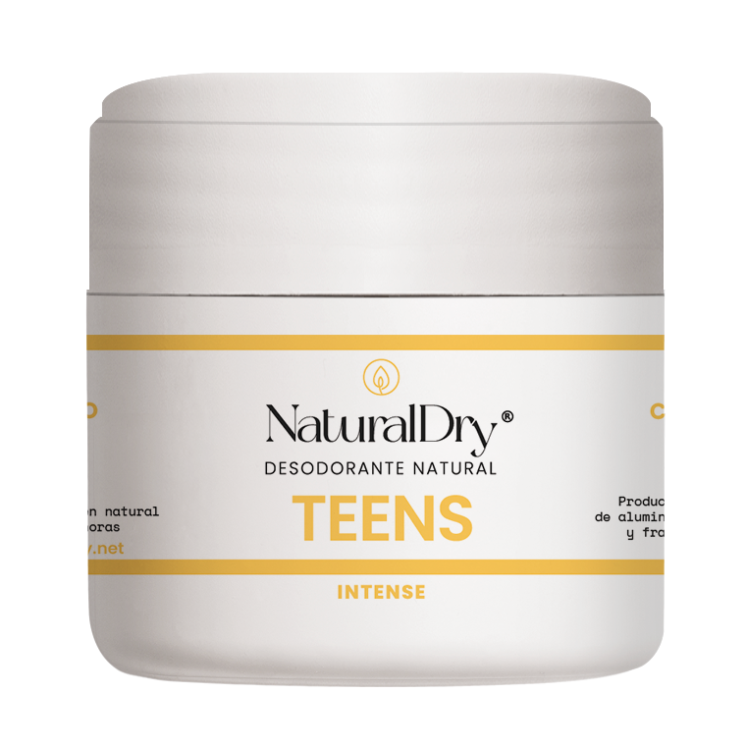 Desodorante natural TEENS INTENSE en crema - Aroma Geranio con Menta