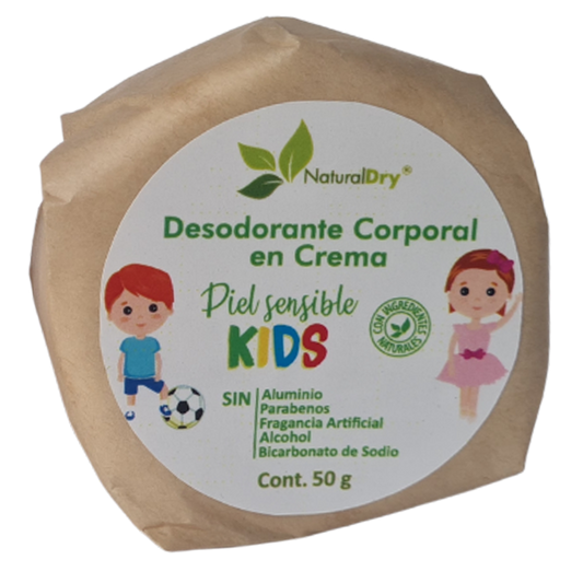1 Desodorante Sólido - repuesto para el de barra - Kids Piel sensible  - Naranja - SIN BICARBONATO DE SODIO