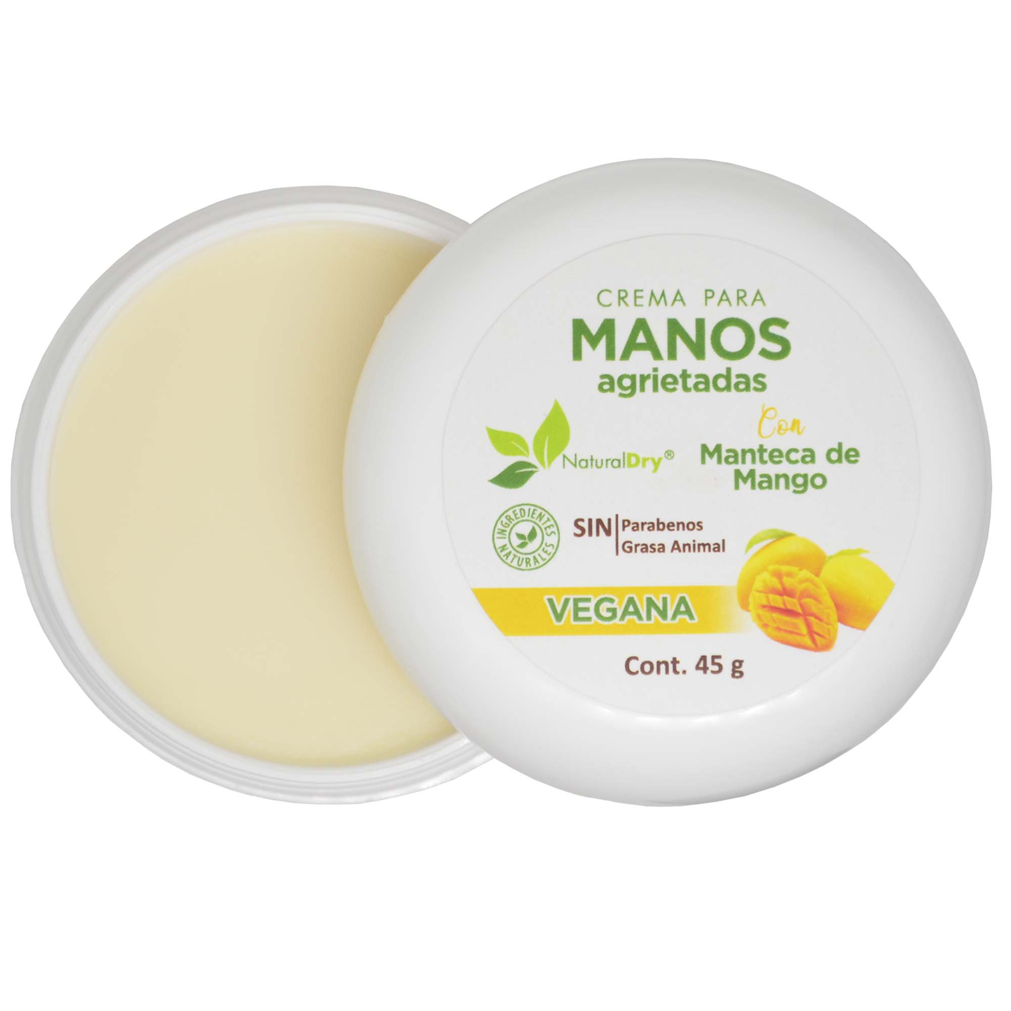 Crema natural para manos de manteca de mango - vegana