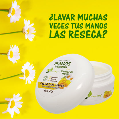 Crema natural para manos de manteca de mango - vegana