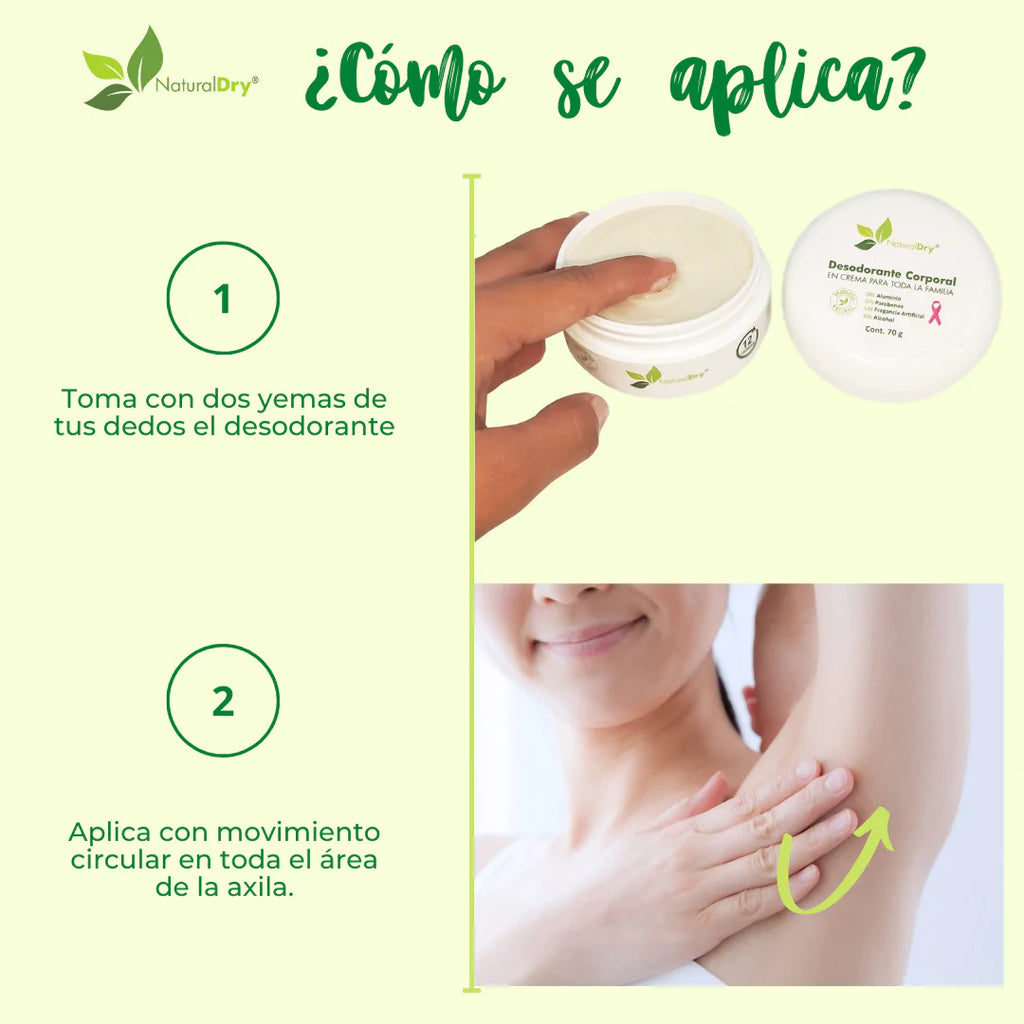 Kit 3 - Desodorante natural en crema con 3 aplicadores - mujer - lavanda
