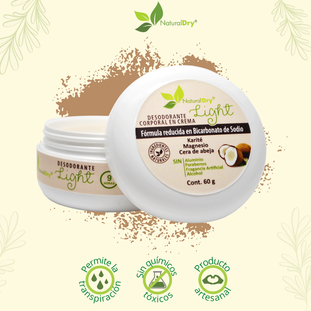 Desodorante natural en crema - reducido en bicarbonato de sodio - bergamota
