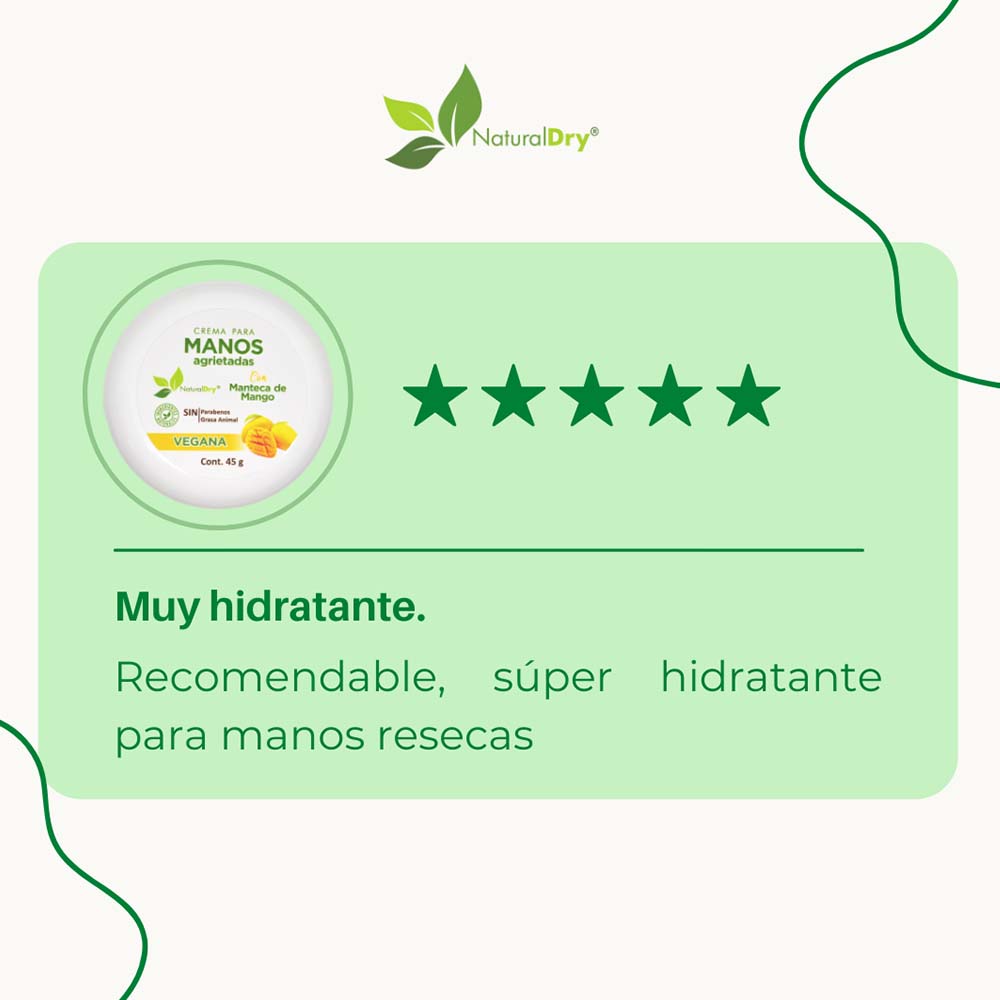 Crema natural para manos de manteca de mango - vegana