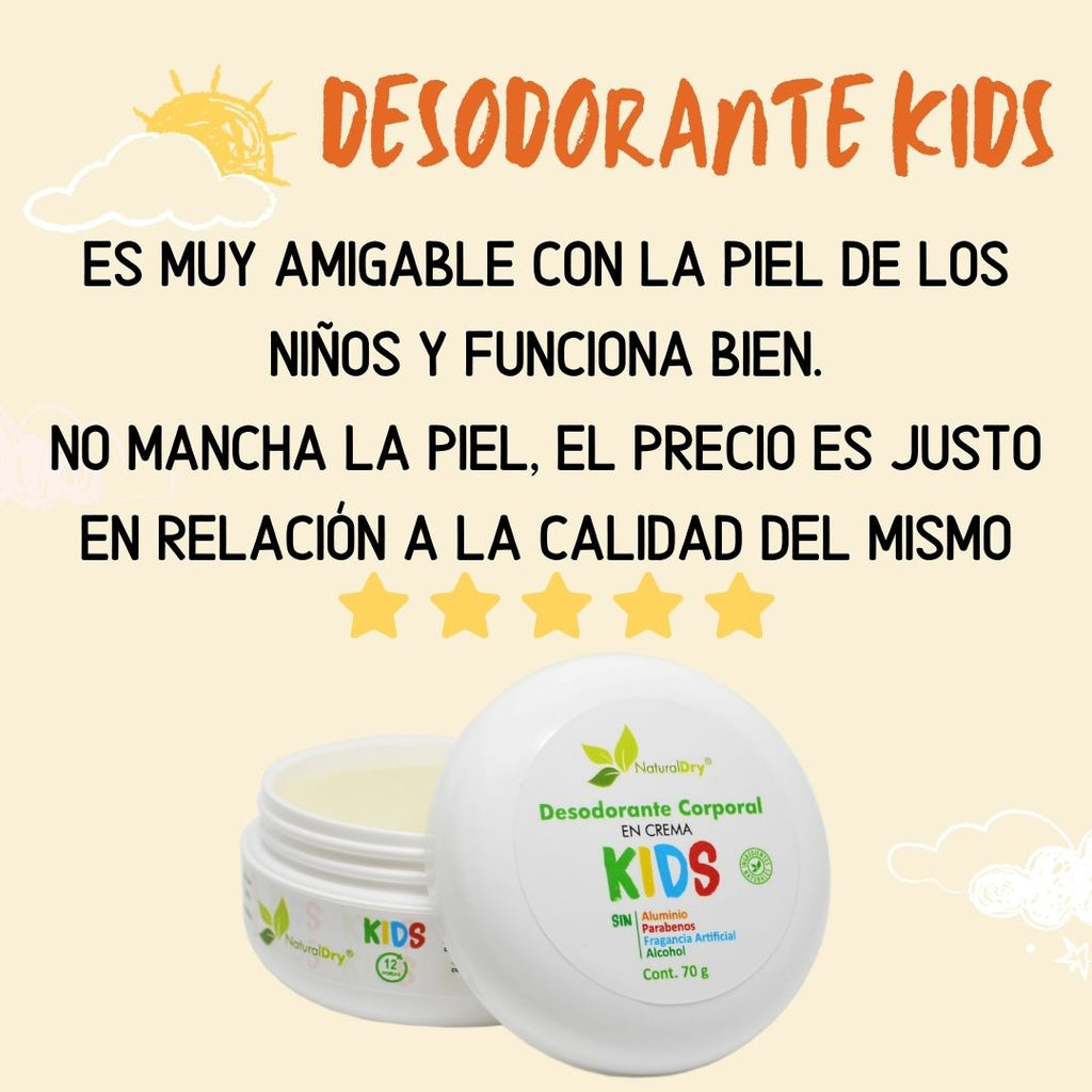 Desodorante natural en crema - kids - mandarina