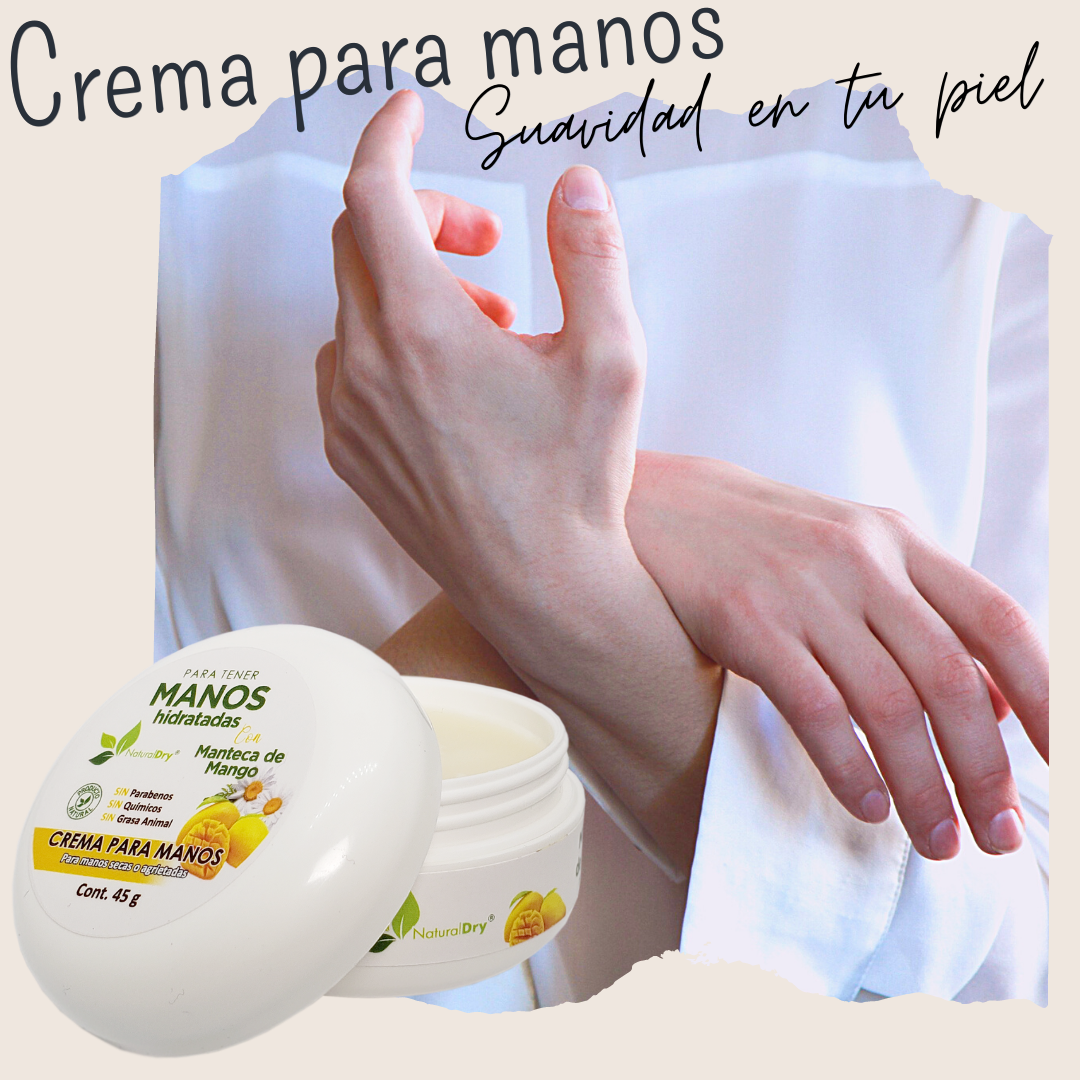 Crema natural para manos de manteca de mango - vegana